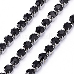 304 Stainless Steel Rhinestone Strass Chains&nbsp;STAS-T055-01P-A