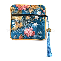 Chinese Style Floral Cloth Jewelry Storage Zipper Pouches&nbsp;AJEW-D063-01E