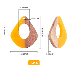 Resin & Wood Pendants&nbsp;RESI-SC0001-17H