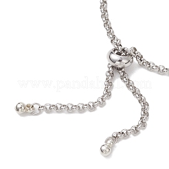 304 Stainless Steel Rolo Chain Slider Bracelet Making&nbsp;AJEW-JB01503-01