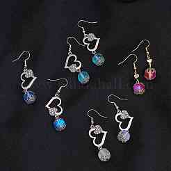 DIY Heart Drop Earring Making Kit&nbsp;DIY-SZ0007-66