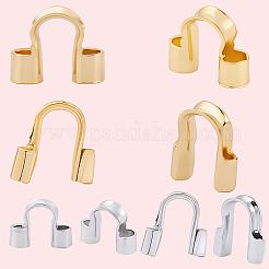 240Pcs 4 Styles Brass Wire Guardian and Protectors&nbsp;KK-BBC0019-11