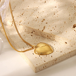 Stylish 304 Stainless Steel Heart Stud Earrings & Pendant Necklaces Sets for Women&nbsp;IR7805-1