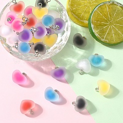 10Pcs Frosted Resin Pendants&nbsp;RESI-YW0004-45G