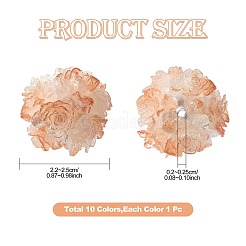 10Pcs 10 Colors Resin Beads&nbsp;RESI-FS0002-24B