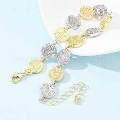 Brass Link Chain Bracelets for Women&nbsp;BJEW-G762-03GP-01