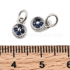 Brass Micro Pave Cubic Zirconia Pendants&nbsp;KK-Z147-01P-03