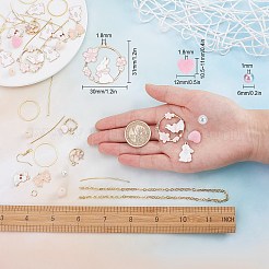 Rabbit Theme Dangle Earring DIY Making Kit&nbsp;DIY-SC0017-56