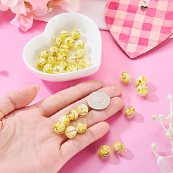 30Pcs Handmade Gold Sand Lampwork Beads&nbsp;LAMP-TA0002-37E