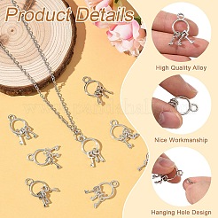 10Pcs Tibetan Style Zinc Alloy Pendants&nbsp;TIBEP-YW0002-19