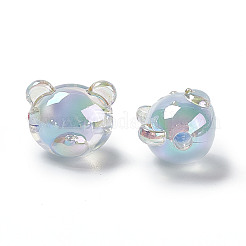 UV Plating Rainbow Iridescent Acrylic Beads&nbsp;OACR-H015-11