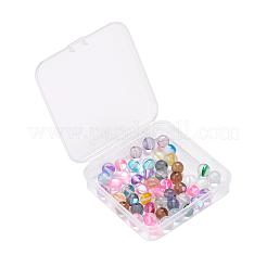 50Pcs 10 Colors Synthetic Moonstone Beads Strands&nbsp;G-YW0001-08