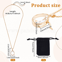 1Pc Brass Clear Glass Teardrop Locket Pendant Necklaces&nbsp;NJEW-NB0001-34