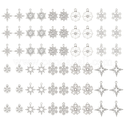 60Pcs 10 Styles Alloy Rhinestone Pendants&nbsp;FIND-PH0028-36S