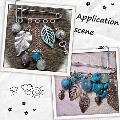 30Pcs Iron Brooch Findings&nbsp;FIND-SC0020-15S