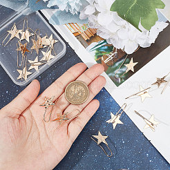 20Pcs Brass Star Earring Hooks&nbsp;KK-BBC0004-88