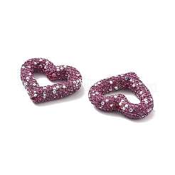 Heart Shape Polymer Clay Rhinestone Beads&nbsp;CLAY-NH0001-09B-09