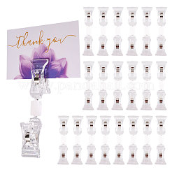 Plastic Pop Sign Card Display Double Clip Tag Holders for Price Tags Card Label&nbsp;FIND-WH0111-737