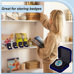 Flocking Plastic Badge Storage Box&nbsp;CON-WH0105-04A