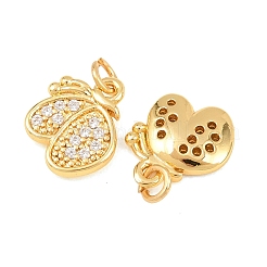 Brass Micro Pave Cubic Zirconia Charms&nbsp;KK-F927-06G