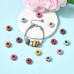Synthetic Gemstone European Beads&nbsp;X-SPDL-R001-01