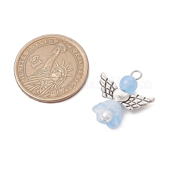 Pearlized Glass Pearl Bead Pendants&nbsp;PALLOY-JF03205-06