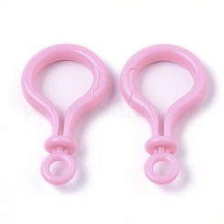 Opaque Solid Color Bulb Shaped Plastic Push Gate Snap Keychain Clasp Findings&nbsp;LS-KY-T021-01J