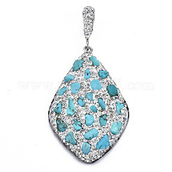 Polymer Clay Rhinestone Pendants&nbsp;RB-S056-16A-P
