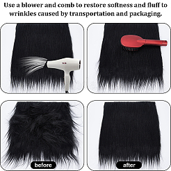 6Pcs 6 Colors Faux Fur Squares Fabric&nbsp;DIY-GF0009-27