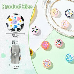 10Pcs 10 Colors Glass Enamel Beads&nbsp;LAMP-CJ0002-48