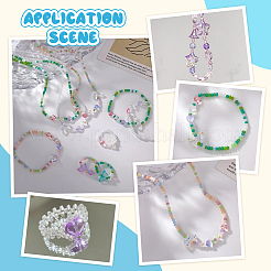 4 Strands 4 Styles Transparent Glass Beads Strand&nbsp;GLAA-PH0003-35