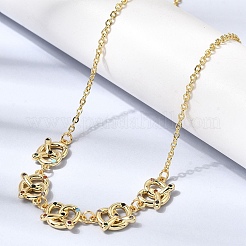 Brass Micro Pave Cubic Zirconia Knot Pendant Necklaces&nbsp;NJEW-B157-08G-02