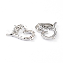 Brass Micro Pave Clear Cubic Zirconia Links&nbsp;ZIRC-J039-13P