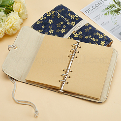 A6 Sakura Pattern Cloth 6 Ring Binder Cover&nbsp;DIY-WH0430-376A