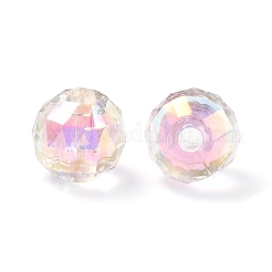 Two Tone UV Plating Rainbow Iridescent Acrylic Beads&nbsp;TACR-D010-06B