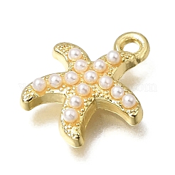 Brass & ABS Imitation Pearl Pendants&nbsp;KK-K427-51G