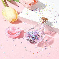Star Heart PVC Plastic Paillette/Sequins Beads Wish Bottle DIY Making Kits&nbsp;DIY-FS0007-59