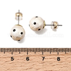 Alloy & Resin Pearl Stud Earrings&nbsp;EJEW-G466-14G
