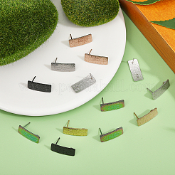 20Pcs 5 Colors 304 Stainless Steel Stud Earrings&nbsp;EJEW-CA0001-08