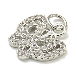 Rack Plating Brass Micro Pave Cubic Zirconia Charms&nbsp;KK-K386-08P