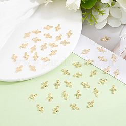 80Pcs Brass Tiny Cross Charms&nbsp;KK-BBC0028-33