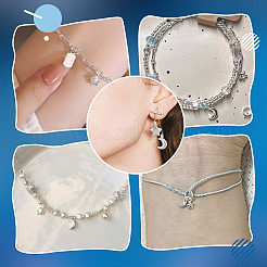 6Pcs 2 Styles 925 Sterling Silver Moon Star Charms&nbsp;STER-PH0004-48