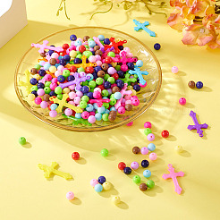 DIY Cross Acrylic Pendant Necklaces Jewelry Making Kit&nbsp;DIY-TA0011-11