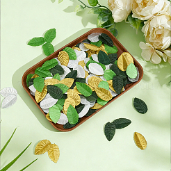 400Pcs 4 Colors Cloth Artificial Leaves&nbsp;DIY-MA0007-15B