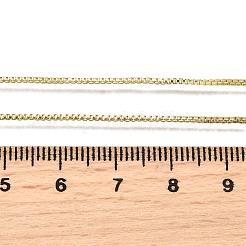 1MM Brass Box Chain Necklaces&nbsp;NJEW-M108-11G