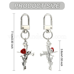 Cross Alloy Pendants Decoration&nbsp;HJEW-YW00061-03