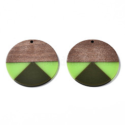 Resin & Walnut Wood Pendants&nbsp;RESI-S389-070A-A06