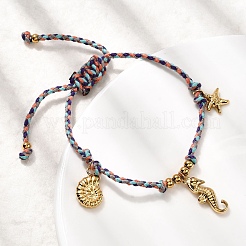 Ocean Series 304 Stainless Steel Charm Bracelets&nbsp;BJEW-K237-25B-G