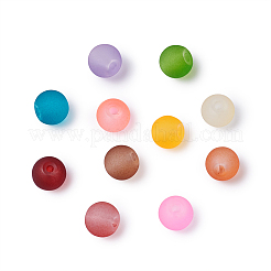 Transparent Frosted Glass Beads&nbsp;FGLA-TA0001-01-6mm