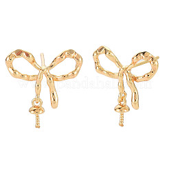 Brass Stud Earring Findings&nbsp;KK-S364-066
